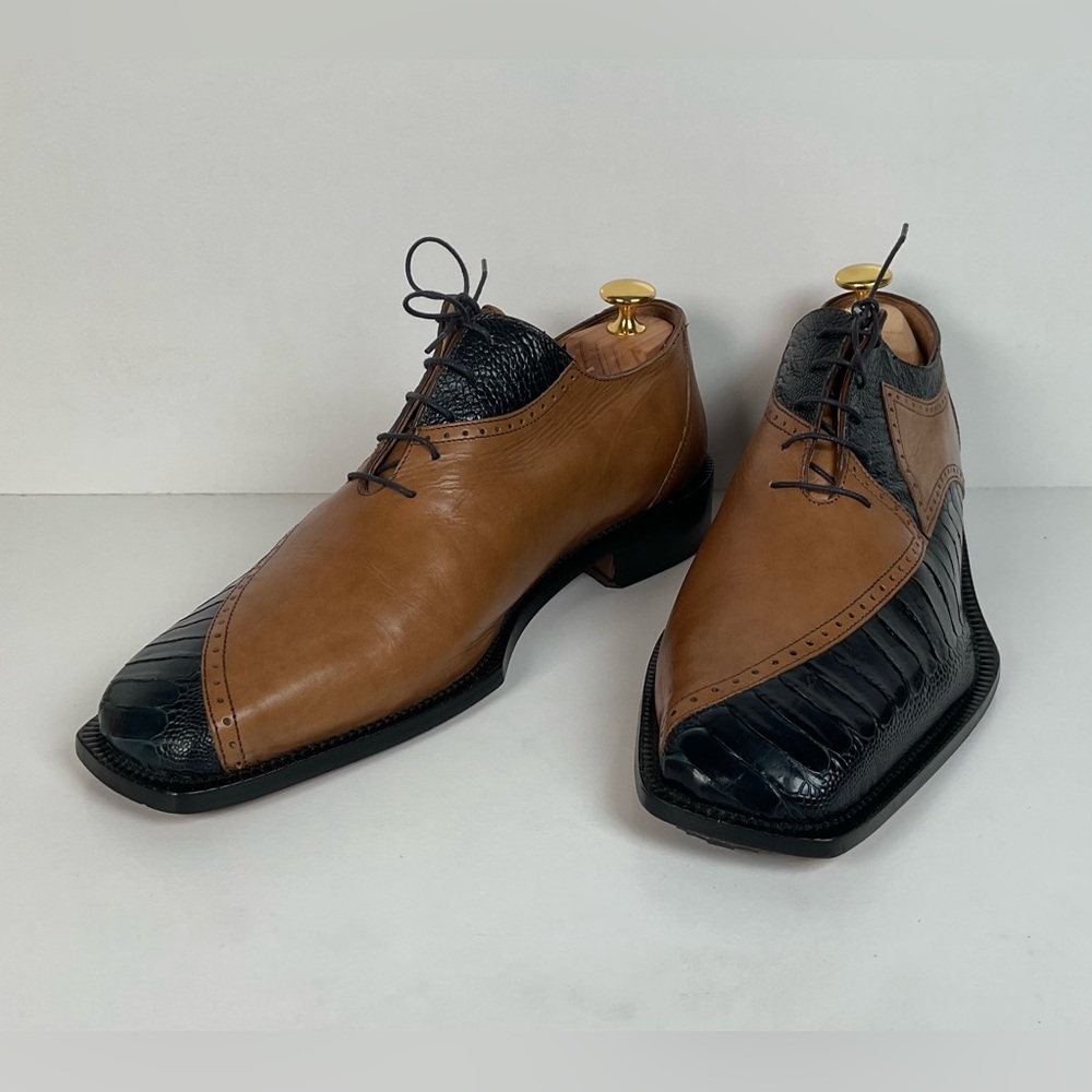 Belvedere Ostrich Leg Oxford Shoes | Split Toe | Exotic | Men’s 10 M